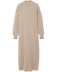 Brunello Cucinelli - Round-Collar Long-Sleeved Dress - Lyst