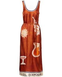 ALÉMAIS - X Lrnce Soleil D'Amour Silk Midi Dress - Lyst