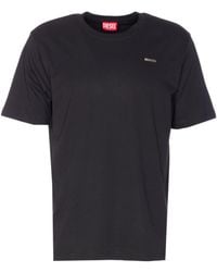 DIESEL - T-Adjust-Met Logo Lettering Crewneck T-Shirt - Lyst