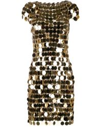 Rabanne - Sequin Chain-Disc Embellished Mini Dress - Lyst