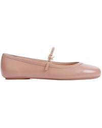 Gianvito Rossi - Carla Buckle-Strap Ballerina Shoes - Lyst