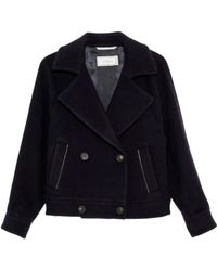 Peserico - Double-Breasted Wool Coat - Lyst