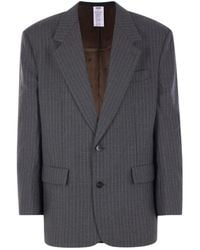 Magliano - Pinstripe Single Breasted Jacket - Lyst
