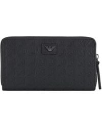 Emporio Armani - Eagle-Logo Zip-Around Wallet - Lyst