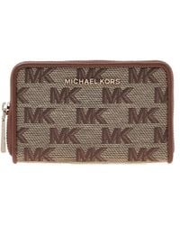 Michael Kors - Logo-Plaque Zip-Fastening Wallet - Lyst