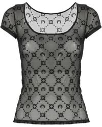 Marine Serre - Flock Open Neck Top - Lyst