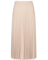 Agnona - Pleated Knitted Midi Skirt - Lyst