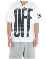 Off-White c/o Virgil Abloh - Logo Printed Crewneck T-Shirt - Lyst