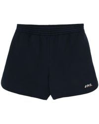 A.P.C. - X Asics Logo Printed Elasticated Waistband Shorts - Lyst