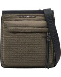Emporio Armani - Logo-Pattern Shoulder Bag - Lyst