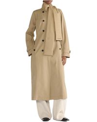 Dior - Trench Coat With Scarf Collar - Lyst