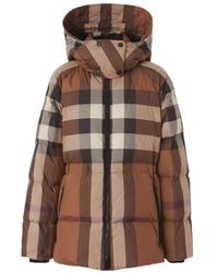Burberry - Vintage Check-Print Hooded Puffer Jacket - Lyst