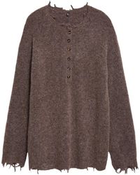R13 - Long-Sleeved Knit Top - Lyst
