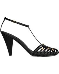 Celine - Cage Heeled Sandal - Lyst