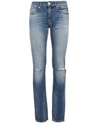 Versace - Logo-Patch Distressed Denim Jeans - Lyst
