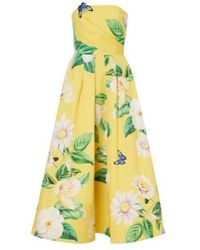 Leo - Lynn Floral Cotton Bustier Dress - Lyst