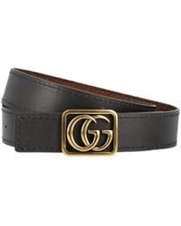 Gucci - Gg Plaque Reversible Belt - Lyst