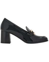 Ferragamo - Gancini Decorative High-Heeled Loafers - Lyst