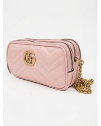 Gucci - Gg Marmont Mini Chain Strap Shoulder Bag - Lyst