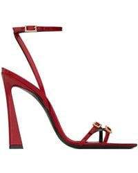 Saint Laurent - Nuit Ankle Strap Sandals - Lyst