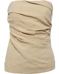 TOVE - Izel Strapless Linen Top - Lyst