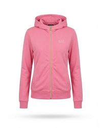 EA7 - Logo Hooded Sweater - Lyst