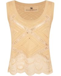 Ermanno Scervino - Lace Trim Knitted Top - Lyst