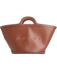 Marni - Large Leather Tote Bag - Lyst