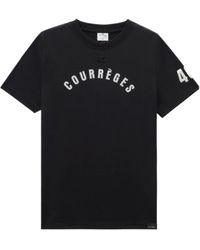 Courreges Logo-print Asymmetric T-shirt in White for Men | Lyst