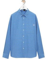 Loewe - Textured Checked Shirt - Lyst