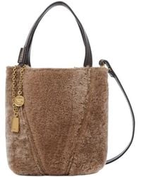 Chloé - Chloé Shearling Spin Tote Bag - Lyst