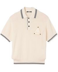 Jacquemus - Triangular Detail Knit Polo Shirt - Lyst