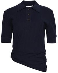 Victoria Beckham - Ribbed Polo Top - Lyst