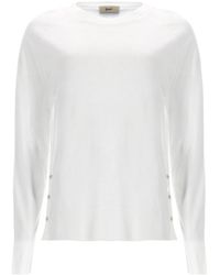 Herno - Button-Detail Knitted Top - Lyst