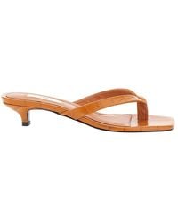 TOTEME - Embossed Heeled Sandals - Lyst