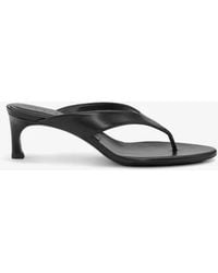 ROTATE BIRGER CHRISTENSEN - Kitten Heel Leather Mules - Lyst