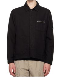 C.P. Company - Lapel Long-Sleeved Casual Jacket - Lyst