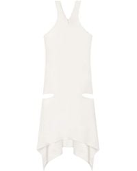 Courreges - Courrèges V-Neck Cut-Out Jersey Mini Dress - Lyst