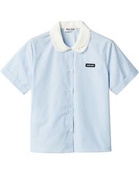 Miu Miu - Short-Sleeved Button-Up Shirt - Lyst