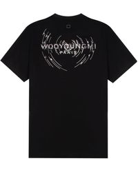 WOOYOUNGMI Jellyfish Graphic Logo T-shirt in Black for Men