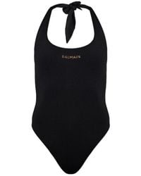 Balmain - Sleeveless One-Piece Swimsuit - Lyst