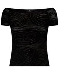 Etro - Paisley Semi-Sheer Knitted Top - Lyst