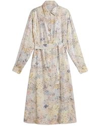 Golden Goose - Floral Printed Sequinned Belted Shirt Dress - Lyst