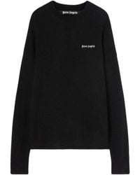 Palm Angels - Logo Embroidered Knitted Jumper - Lyst
