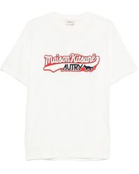 Maison Kitsuné - Autry Logo Printed T-Shirt - Lyst