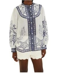 FARM Rio - Seaside Print Long Sleeve Top - Lyst
