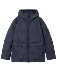 Stone Island - Logo Patch Zip-Up Hooded Jacket - Lyst