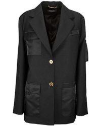 Versace - Long-Sleeve Belted Jacket - Lyst