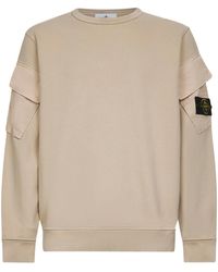 Stone Island - Logo Patch Crewneck Sweatshirt - Lyst
