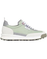 Thom Browne - Panelled Low-Top Lace-Up Sneakers - Lyst